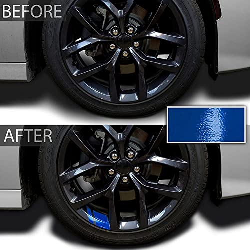 Image of Car Wheel Tire Rim Stickers Decals Automotive Exterior Accessories Reflective Safety Stripes Decoration (Blue-10pcs)