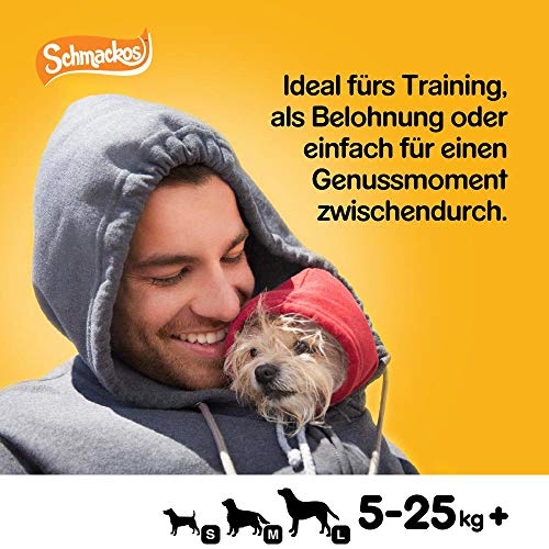 Pedigree Hundesnacks Hundeleckerli Schmackos mit Huhn, 180 Stück (9 x 20 Stück)