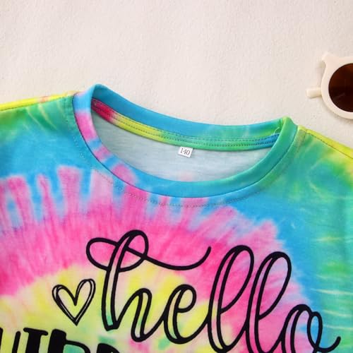 Image of MODNTOGA Kid Girl Boy First Day of School Shirt Back to School T-Shirt Hello Kindergarten 1st 2nd 3rd Grade Graphic Tee Tops