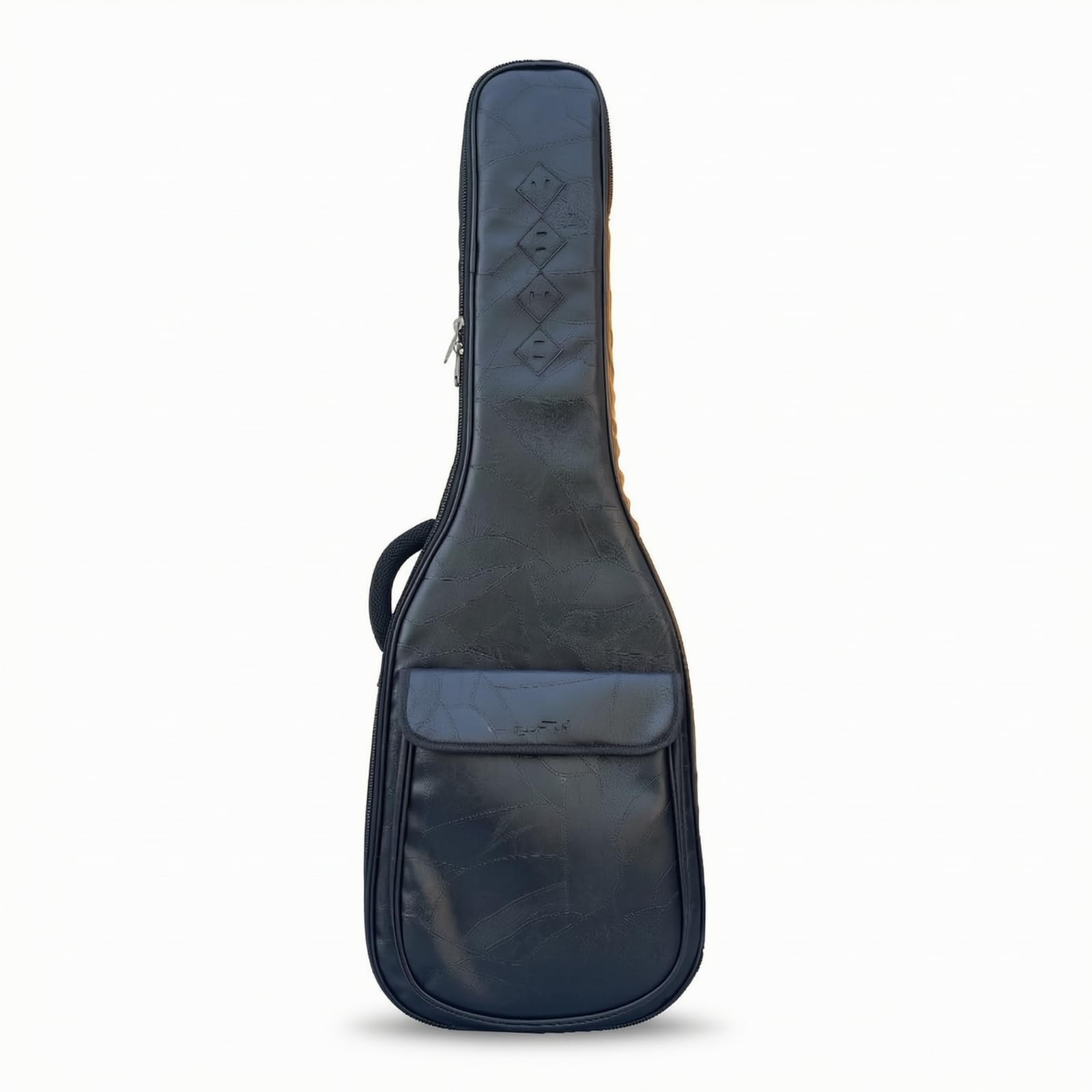 Funda Guitarra Cuero Sintético Acolchada Funda Guitarra con Bolsillo Resistente Estuche para Guitarristas, Negro Azabache