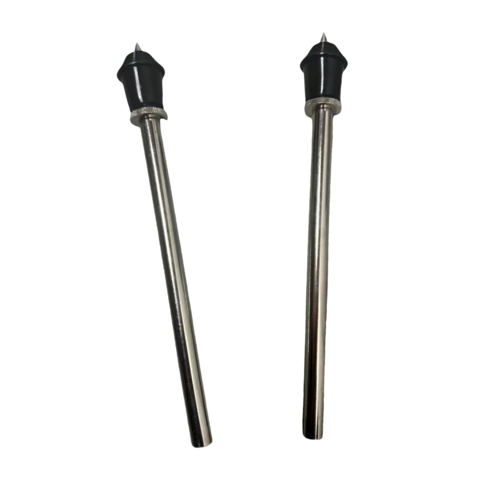 LOVIVER 2x Patas de metal para batería, patas para bombo, juego de batería Tom, accesorios resistentes para instrumentos musicales, patas para bombo, pies
