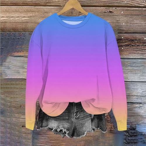 Girls Boys Crew Neck Sweatshirts Toddler to Big Kids Cute Gradient Sweatshirt Casual Loose Long Sleeve Pullover4