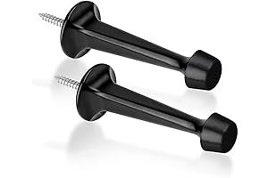 2 Pack Solid Rigid Door Stops - Heavy Duty Door Stoppers Wall...