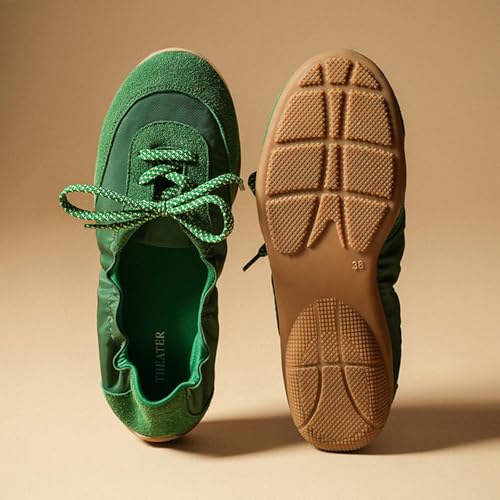 Image of Theater Kai Casual Sneakers in Suede for Women | Stylish Flat Lace-Up Shoes | Lightweight Comfortable Footwear with Cushioned Insole