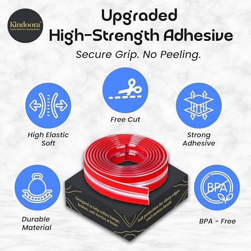 Image of 1 Meter Silicone Edge Protector Strip for Baby | Soft Corner Guard for Sharp Furniture Edges | Baby Proofing Protector for Tables, Desks & Furniture | Transparent & Self-Adhesive