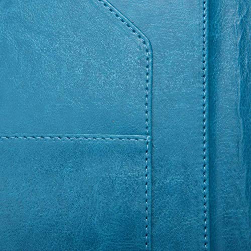Image of Resume Folder Clipboard Holder Letter Size A4 Legal Pad, Portfolio Pad Folio Document Organizer for Interview & Business (Turquoise)