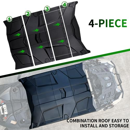CPOWACE X3 Max Sport Roof , 4-Piece Combined Plastic Hard Roof Compatible with Can Am Maverick X3 Max X DS RS MR TURBO RR 4 Doors 2017-2024 Accessories Replace OEM #715003750 715003749 by CPOWACE - Image 2