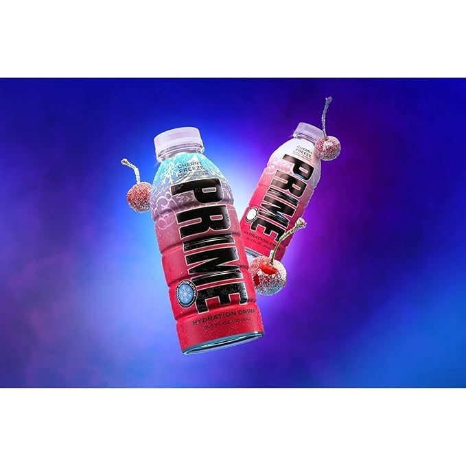 Image of Prime Hydrating Sports Drink Cherry Freeze Flavour 500ml - Electrolytes, Zero Sugar, Low Calorie, Coconut Water, BCAAs, Vitamins, Antioxidants, Caffeine-Free