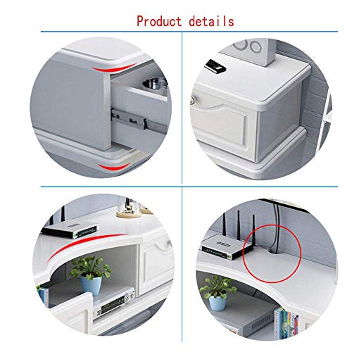 Mueble de soporte de TV de pared flotante con estante blanco 3