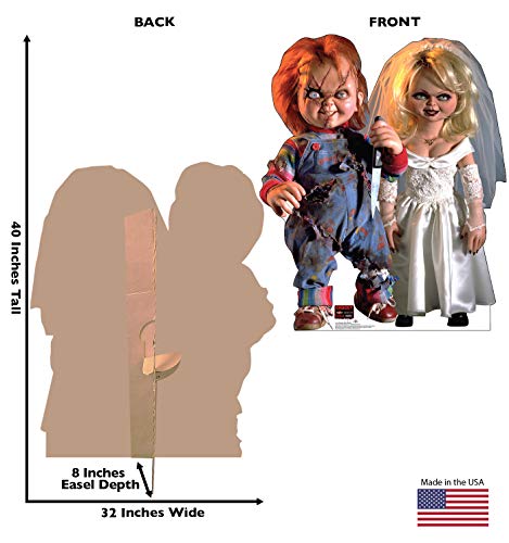 Image of Cardboard People Advanced Graphics Chucky and His Bride Life Size Cardboard Cutout Standup - Bride of Chucky (1998 Film)