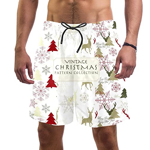 Maillot de bain homme JDEZ pour pool party et plage motif Noël