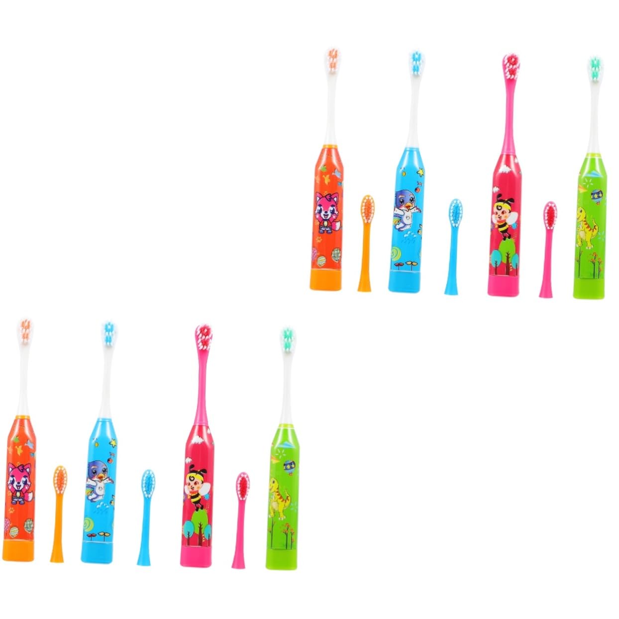Gatuida 8 Pcs Spazzolino Automatico Per Bambini Spazzolino Da Denti Ricaricabile Spazzolino Elettrico Per Bambini Kid Spazzolino Da Denti Elettrico Orale Spazzolini Da Denti Pulitore