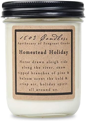 1803 Candles - 14 oz. Jar Soy Candles - (Homestead Holiday)