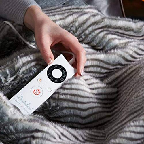Dreamland Zebra Dreamland Relaxwell Heated Throw Grey HOT Fur
