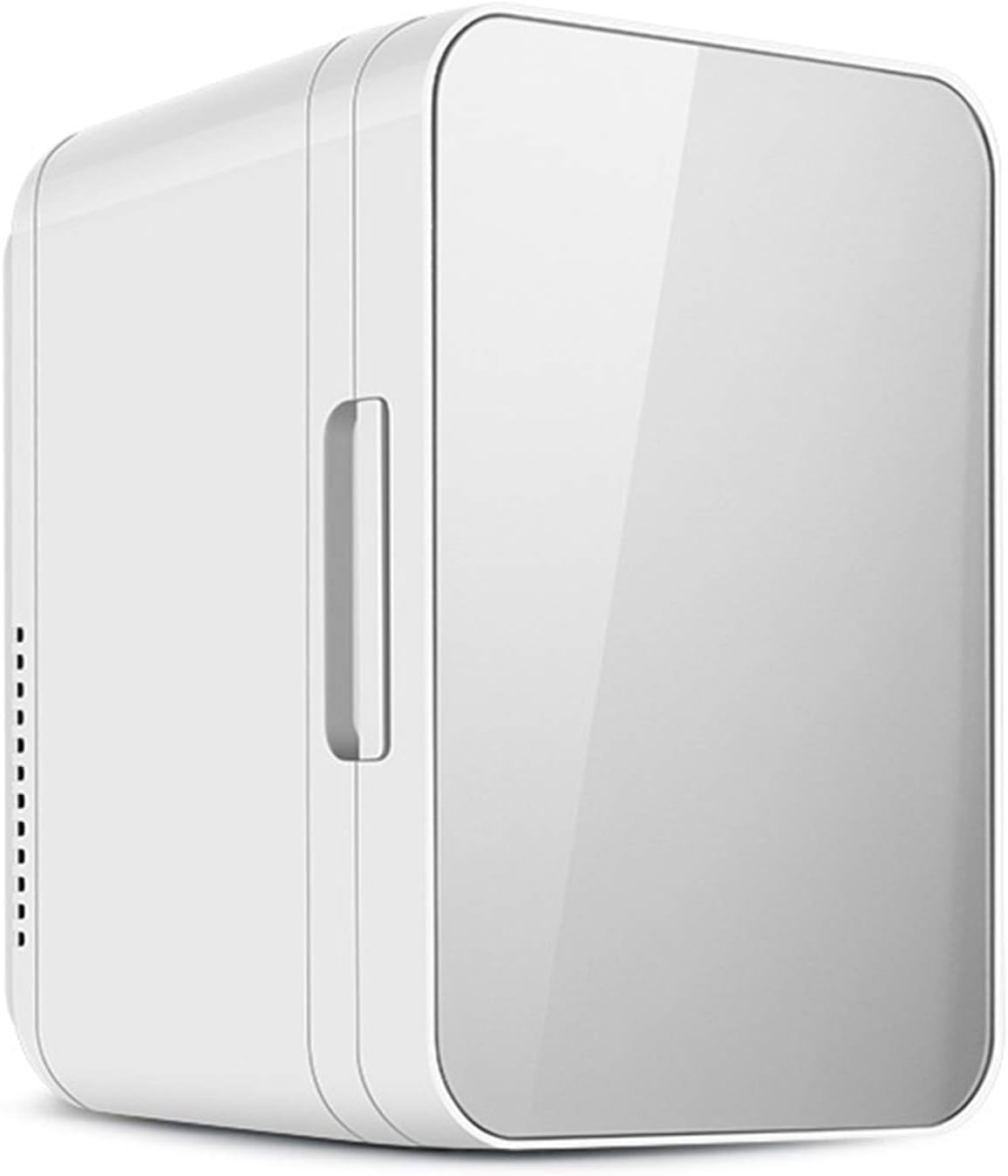 Mini refrigerador pequeño, silencioso, de 8 litros, para coche, con puerta de cristal, para bebidas, para camping.