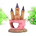 HoneTeek Fish Tank Decorations Pink Castle Aquarium Decorations Resin Fish Cave Hideouts Large Aquarium Decor,Vintage Castle Fish Tank Accessories for Betta Fish Freshwater and Saltwater Fishtanks