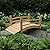 Shine Company 4980N 4 Ft. Cedar Wood Garden Bridge with Side Rails, Natural