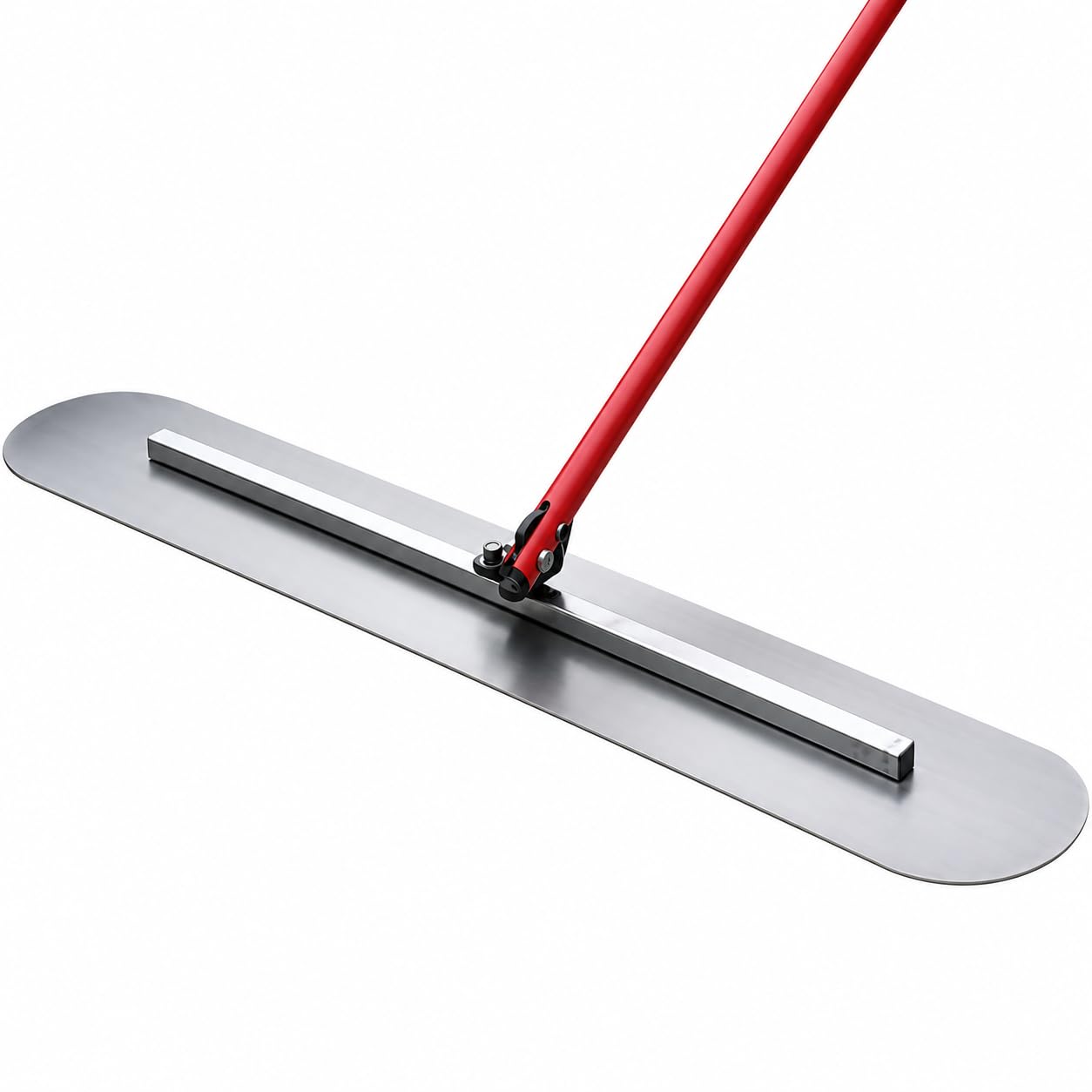 Concrete Bull Float 92 x 12.5cm, Manganese Steel Cement Float with 2 x 1.2m Extension Handles, Concrete Finishing Tool for Floors, Slabs & Pavements