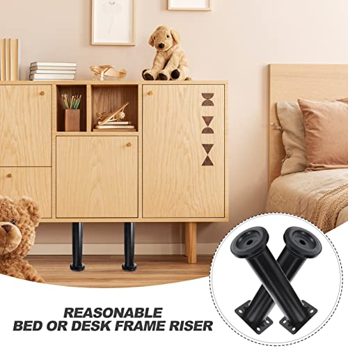 Telescopic Cabinet Legs Bed Slat Support Bed Frame Risers Bedside Fixer Under Mattress Support Bed Frame Legs Bed Feet Replacement Bed Slats with Center Support Bed Frame Support