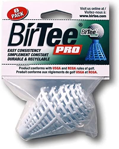 BirTee Pro Consistent Height 1/4 Inch -2 Inch White Specialty Tee (8 Pack), NEW - White