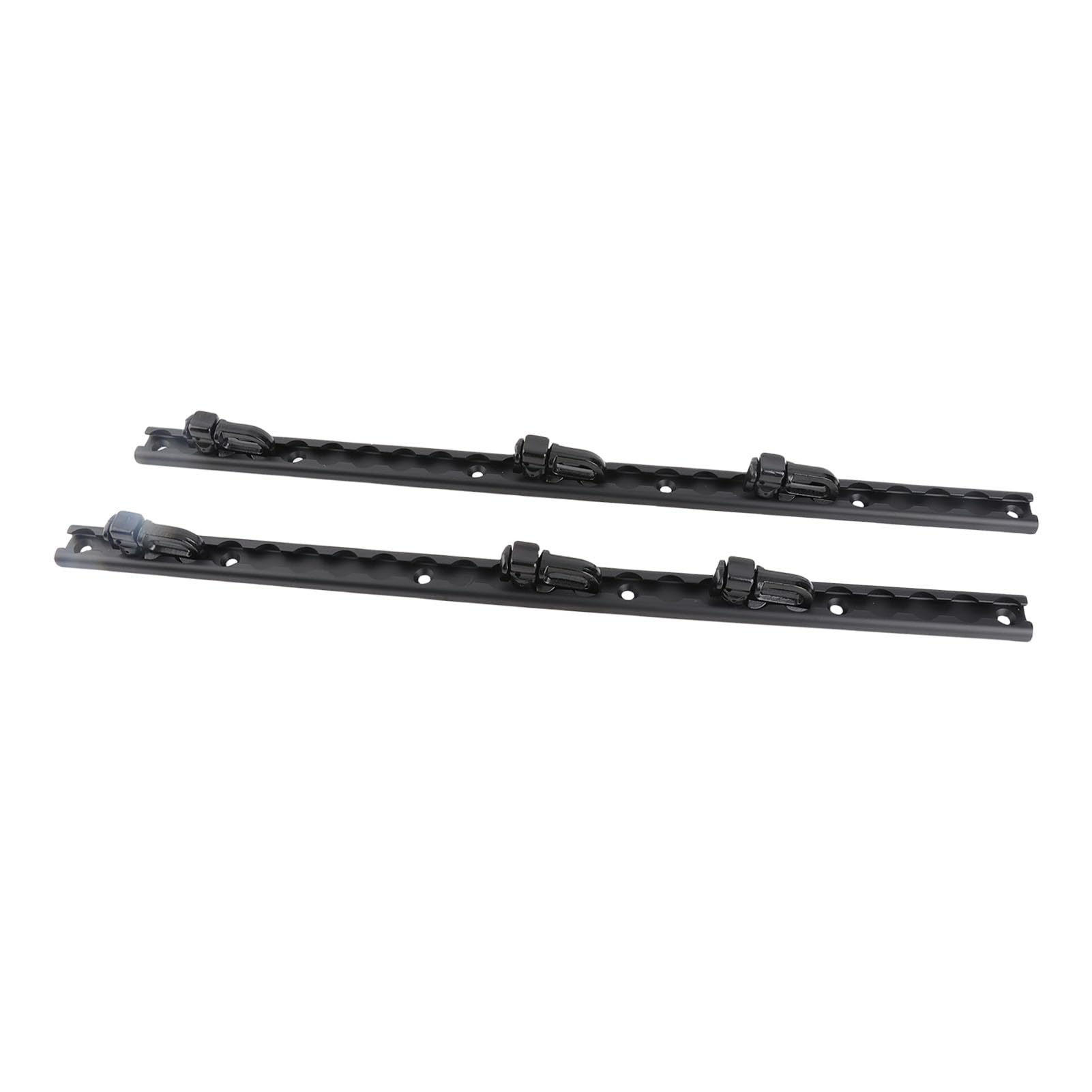 CHICIRIS System Mocowania Gąsienic L, 60 Cm Aluminium Anodyzowane na Czarno L Szyny Gąsienicowe z 6 Stalowymi Mocowaniami Dwustronnymi do skrzyń Ciężarówek, Przyczep, Motocykli, Quadów,