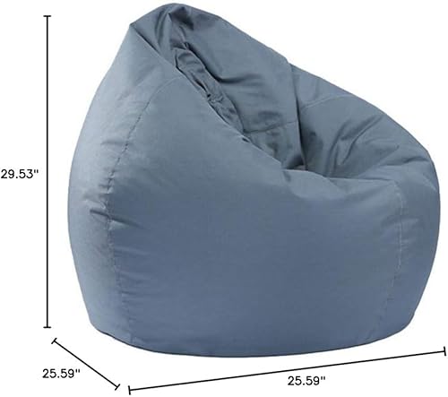 Miniatura 3 de Puf para adultos y niños, almacenamiento para sofá, silla, puf, impermeable, con cremallera, funda de lona para silla, tumbona, 29.53 pulgadas, sin