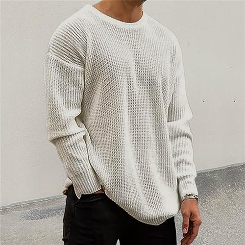 Mens Crewneck Sweater Soft Casual Sweaters Classic Pullover Sweaters Knitted Casual Slim Fit Thermal Sweater Sweatshirts4
