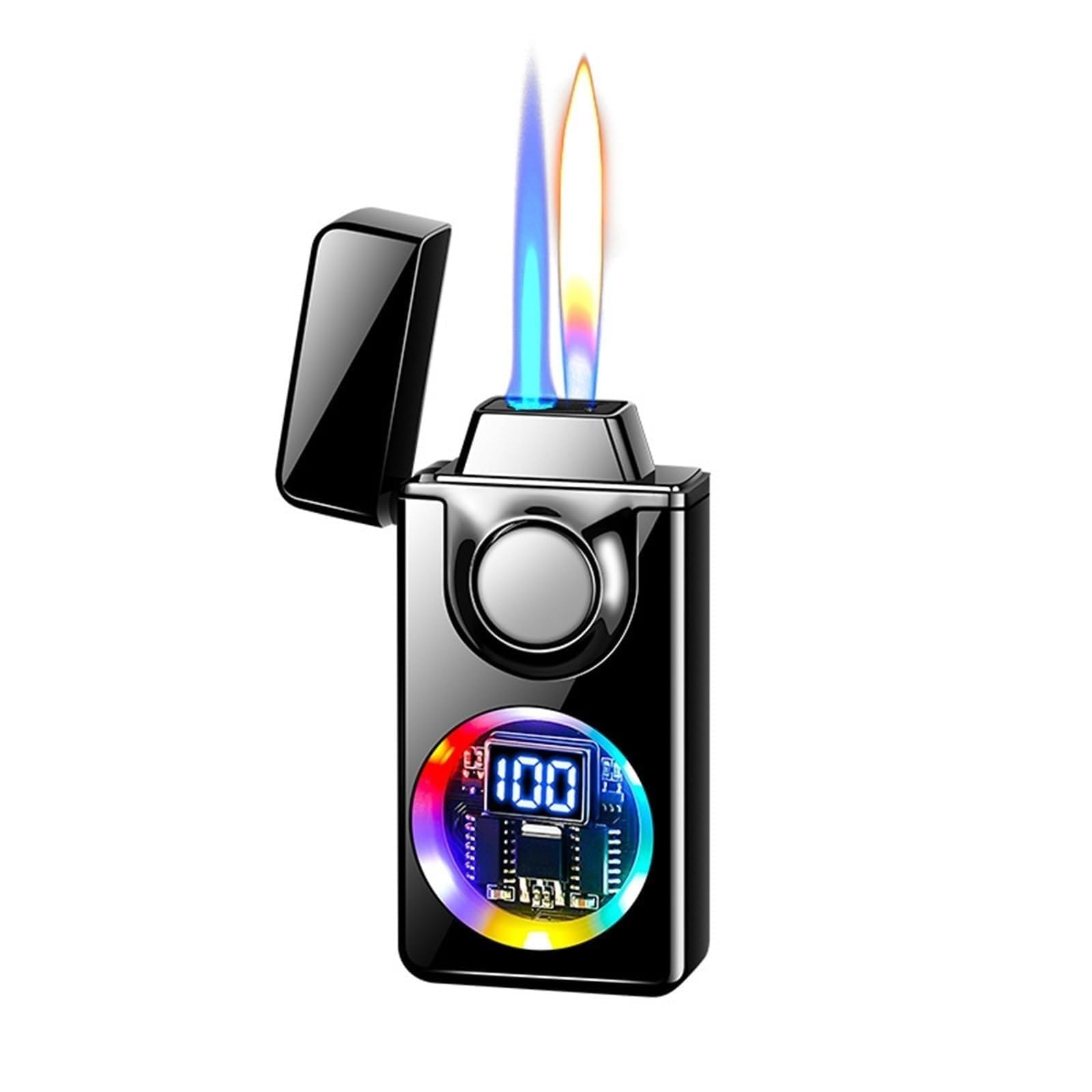 Encendedor de Butano Metal Dual Llama Activado por Voz miniatura 7