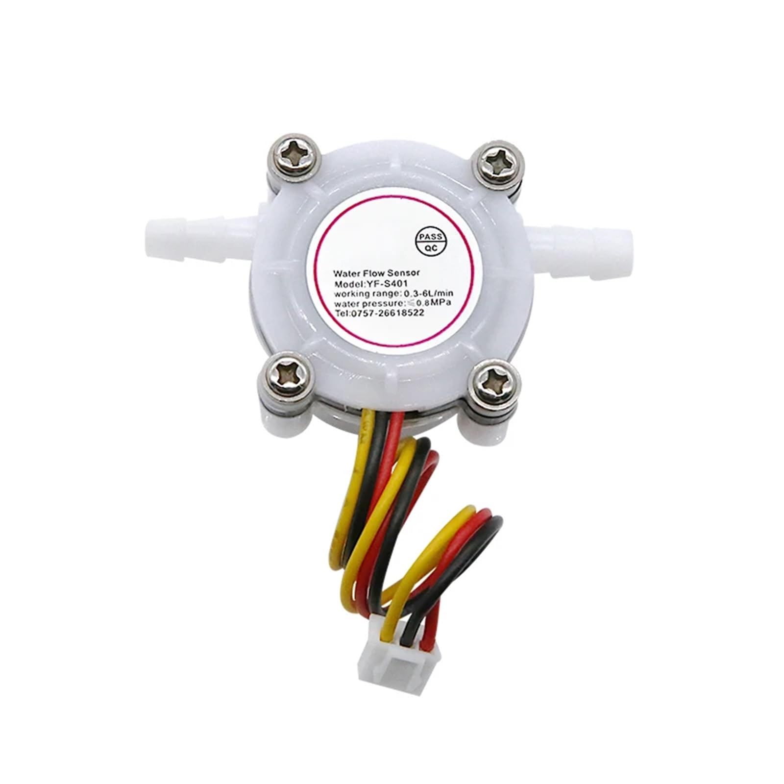 Sensor de flujo de agua S401 de 1,75 MPa, conector rápido, sensor, purificador de agua for cafetera, caudalímetro de microturbina de 7 mm, CC 5-18 V(Inner diameter 2.0MM)