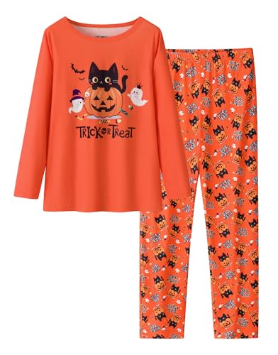 Tie Dye Pajamas for Girls Soft Butterfly Sloth Fall Clothes Big Kids Sleepwear 2-Piece Long Sleeve Set Size 6-16