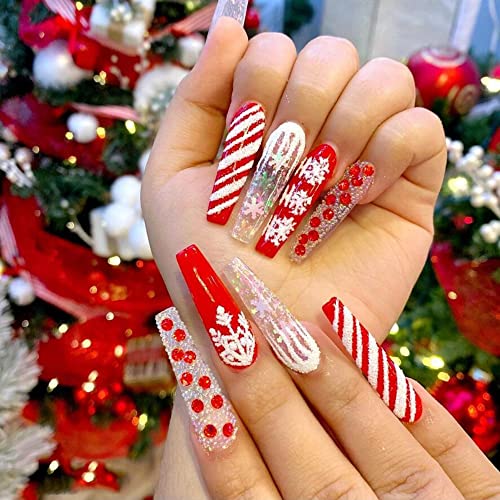 Snowflake Nail Art Glitter, 36 Grids 3D Holographic Christmas Nail Sequins Confetti Glitter Colorful Winter Snowflake Nail Stickers Decals Diy Nail Supply For Christmas Party(3 Boxes) #TOP2