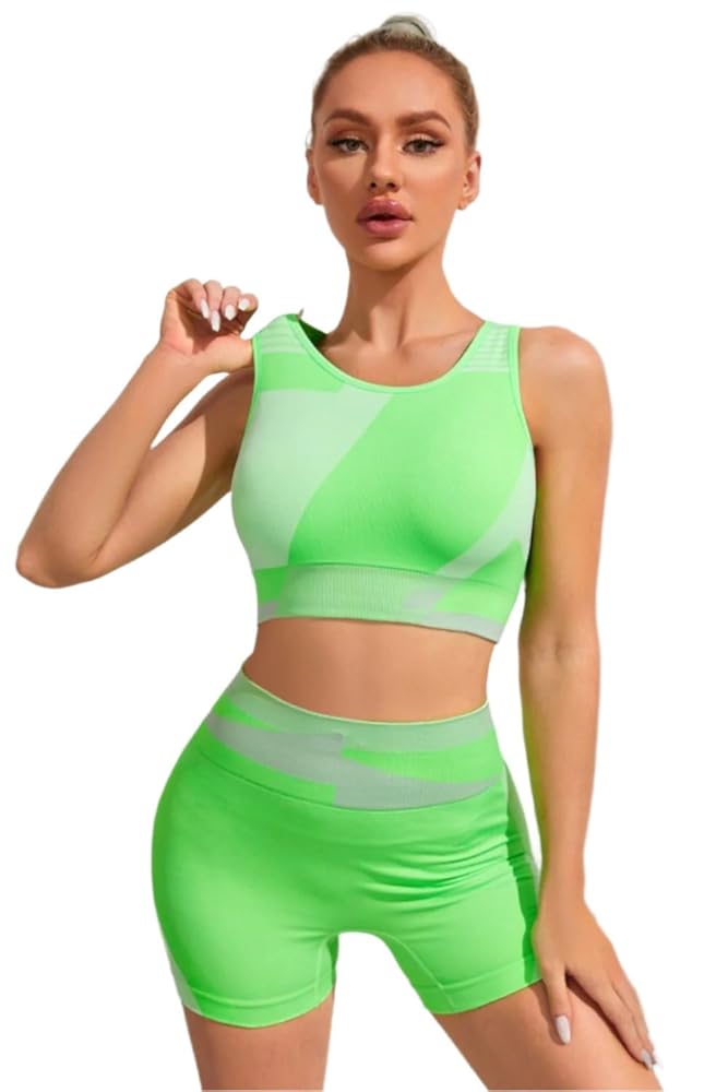 Amazon.com: KRE Prime Women Color Block Sports Bra and