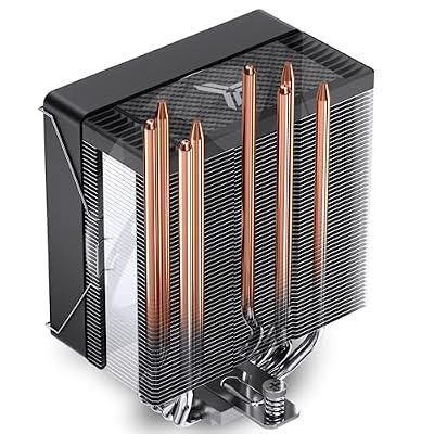 JONSBO CR1000 EVO Color CPU Cooler Black,Silent Series CPU Air Cooler,CPU Fan,RGB Automatic Light(4pin H154mm, 4 Copper Heat Pipe AM4/AM5/Intel LGA1851/1700,120mm PWM,Top Cover RGB, Black
