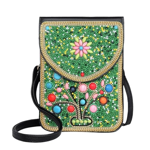 Image of Small Crossbody Bags for Women Designer Cell Phone Bag Boho Shoulder Wallet Purse