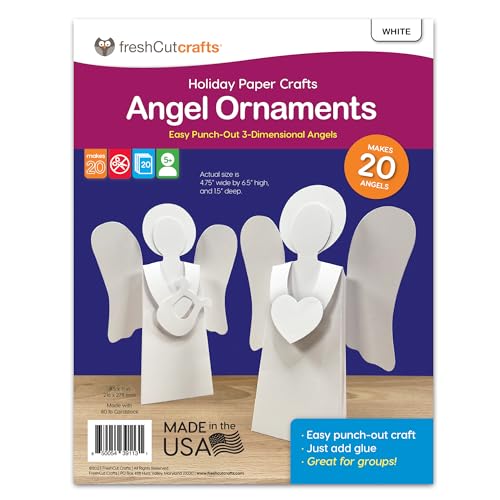 FreshCut Crafts Easy Punch-Out Holiday Paper Angel