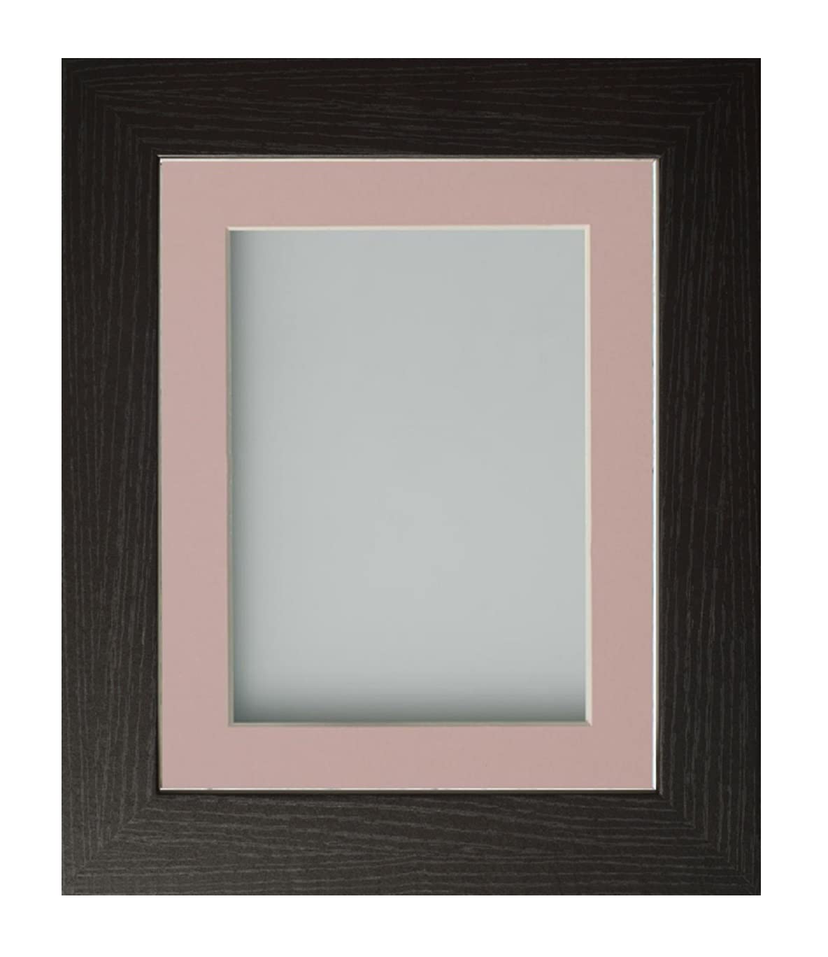 Frame Company Watson Black Picture Photo Frame fitted with Perspex, 24x20 inch with Pink Mount for image size 20x16 inch