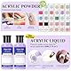 Nagelstudio Set, 29 Farben Acrylpulver mit 2*60ml Acryl Liquid Nagelfräser für Gelnägel mit 72W UV Lampe für Gelnägel set, Nageldesign Gelnägel Starterset
