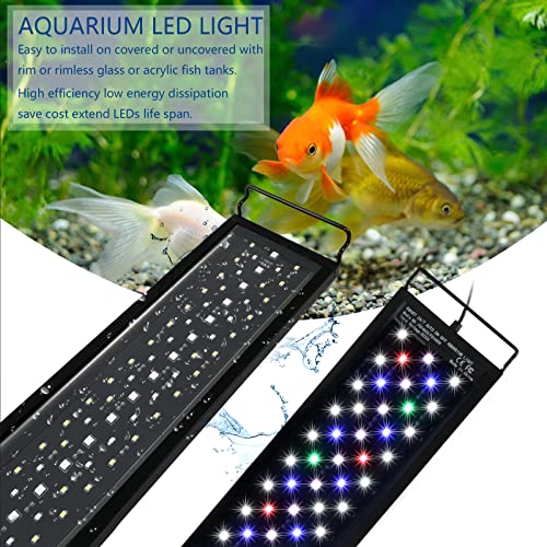 Aquarium LED Beleuchtung, 42W Dimmbare Aquarienbeleuchtung mit Timer für 120cm 2815 lumen Aquarium Fisch Tank Fisch Pflanze mit Verstellbarer Halterung – Bild 6