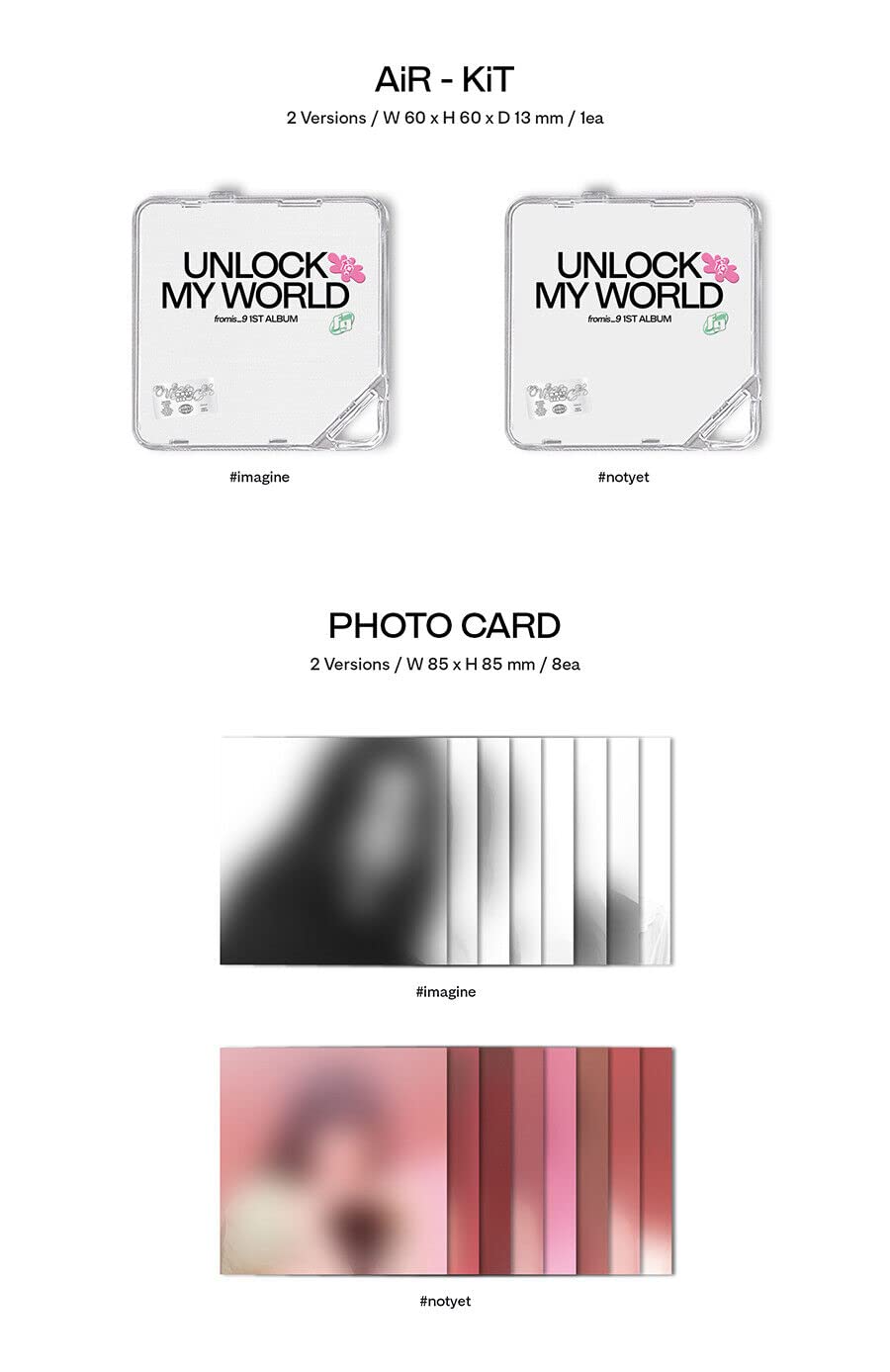 Amazon.com: FROMIS_9 UNLOCK MY WORLD 1st Kihno Album (IMAGINE Ver