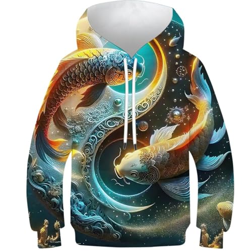 Pull-over imprimé 3D style streetwear idéal pour le collège et les sorties entre ados de 14 ans