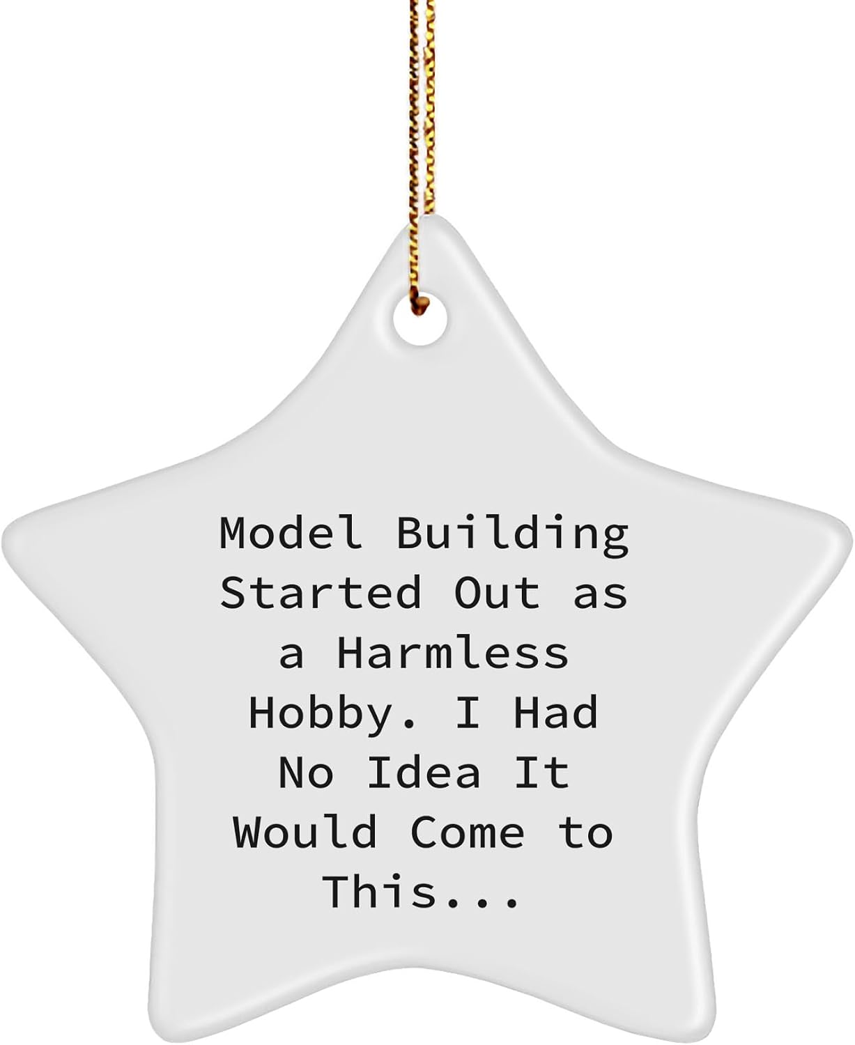 Model Building Gifts from Friends for Christmas Star Ornament Started Out As A Harmless Hobby I Had No Idea It Would Come to This Funny Model Building Gifts