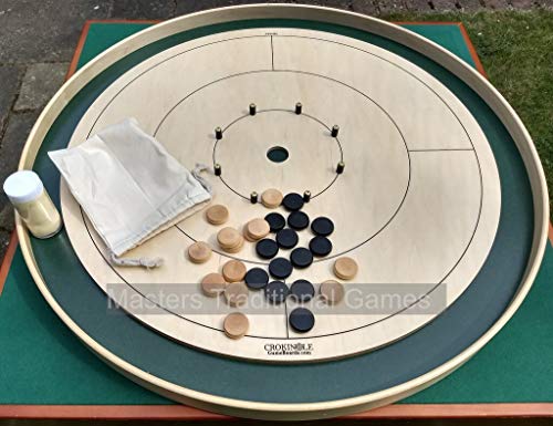 Tracey Tour Championship Crokinole Board (Masters Green Ditch and Hole with 26 disks)