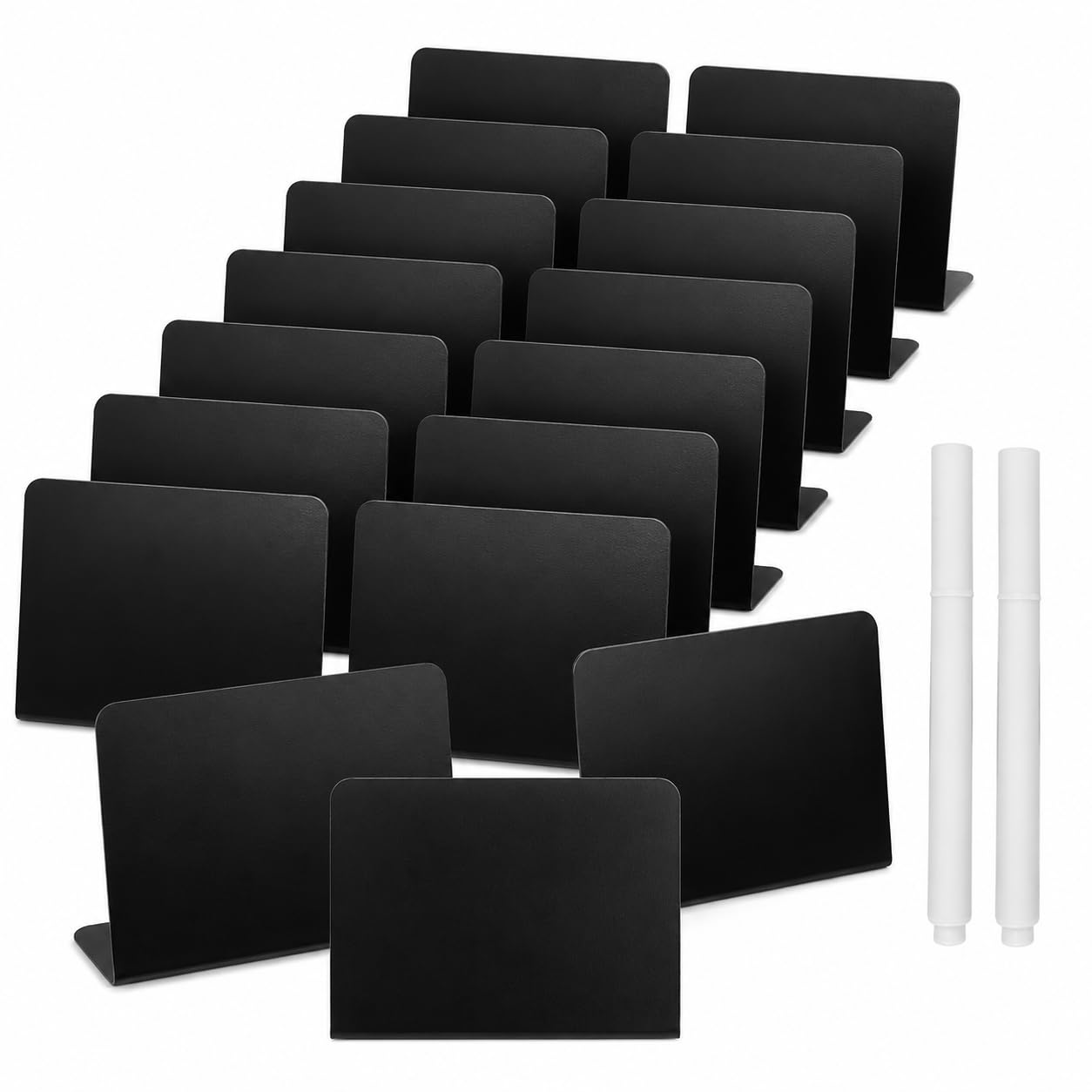 20pcs Food Labels for Buffet with 2 Pens, Mini Chalkboard Signs, Price Labels and Price Tags for Buffet, Restaurant Tables, Weddings, Events and Food Displays