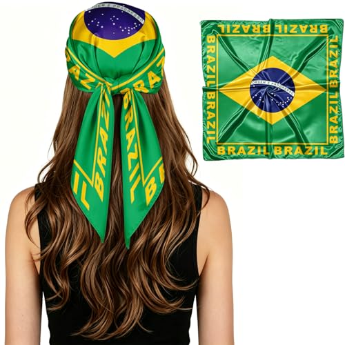 Hachishun Fashion Head Scarf for Women Large Square bandanas Sleeping Wrap Satin Neck Bandana for Gift 27.5 x 27.5in