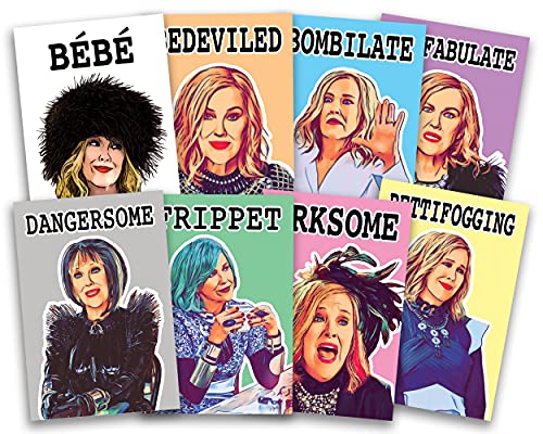 Moira Rose Inspired Parody Vocabulary Cards Set of 8 Flashcards 4x6 inches