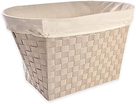LaMont Home Linden Polyester Oval Hamper in Linen