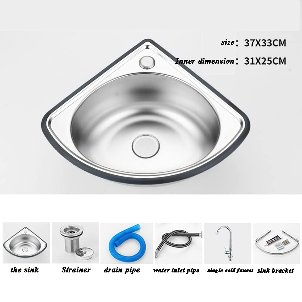 Lave-Vaisselle Compact argenté à Un Seul évier. Design Polyvalent, à Poser ou à Suspendre. Matériau épais et Robuste. Multifonctionnel pour Les Petits espaces. Dimensions : 37 x 33