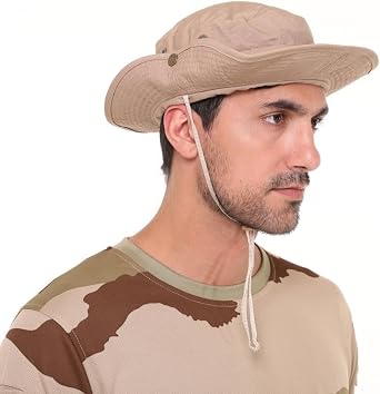 Single Sword Katlanabilir Kadın&Erkek Yazlık Safari Fötr Şapka, Bej