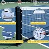 Red de Tenis Profesional de 42 pies x 3.5 pies – PE Trenzado de 3.0mm, Malla de 4.5cm, Resistente a UV/Agua, Cable de Acero de 6mm – Kit Completo con Postes y Cuerdas para Cancha, Patio o Entrada 8