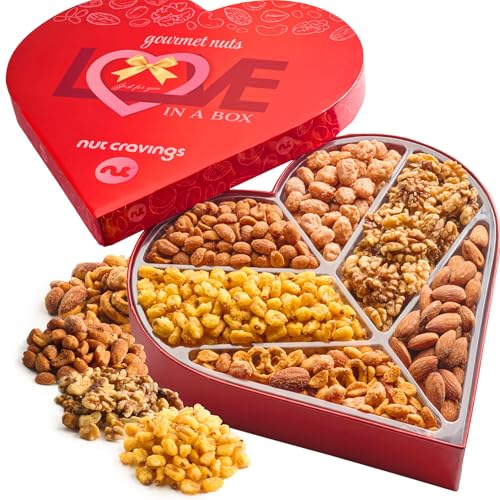 NUT CRAVINGS - Valentines Day Mixed Nuts Heart Shaped Gift